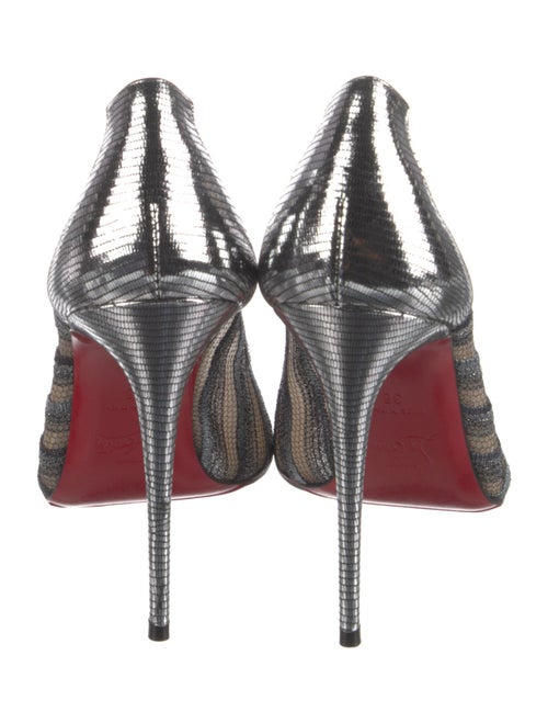 Christian Louboutin Lace Striped Mules