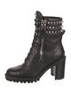 Christian Louboutin Spike Accents Leather Combat Boots