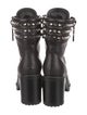 Christian Louboutin Spike Accents Leather Combat Boots