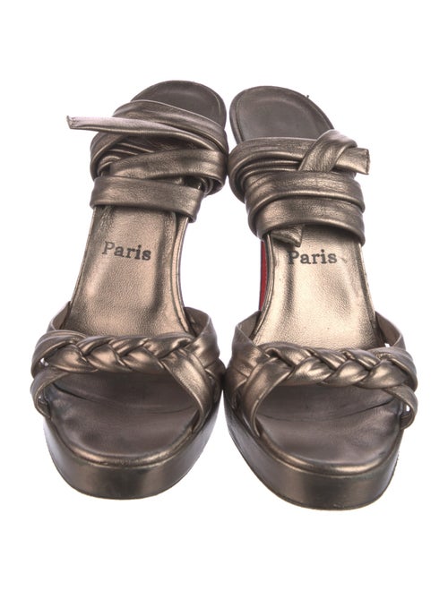 Christian Louboutin Leather Braided Accents Sandals