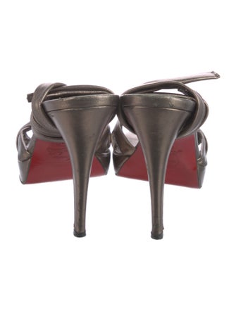 Christian Louboutin Leather Braided Accents Sandals