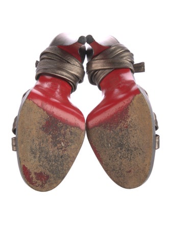 Christian Louboutin Leather Braided Accents Sandals