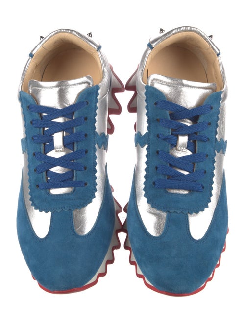 Christian Louboutin Spike Accents Suede Sneakers