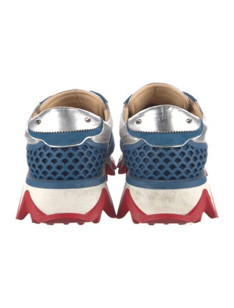 Christian Louboutin Spike Accents Suede Sneakers
