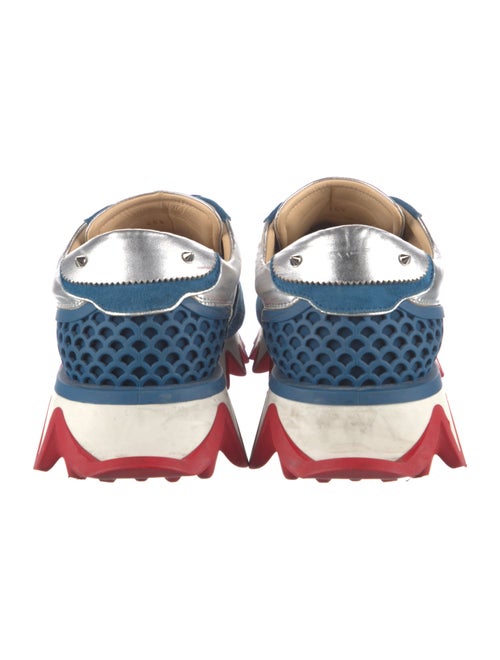 Christian Louboutin Spike Accents Suede Sneakers