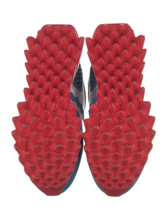 Christian Louboutin Spike Accents Suede Sneakers