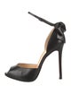 Christian Louboutin Leather Bow Accents D'Orsay Pumps