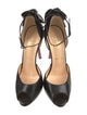 Christian Louboutin Leather Bow Accents D'Orsay Pumps