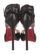 Christian Louboutin Leather Bow Accents D'Orsay Pumps