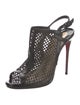 Christian Louboutin Leather Lasercut Accents Slingback Pumps