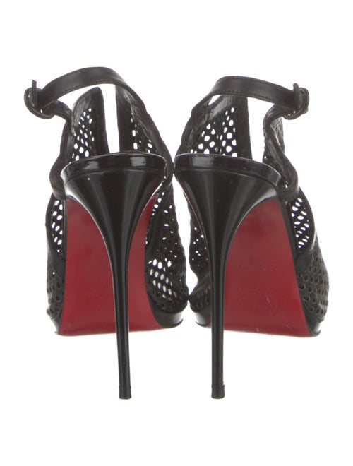 Christian Louboutin Leather Lasercut Accents Slingback Pumps