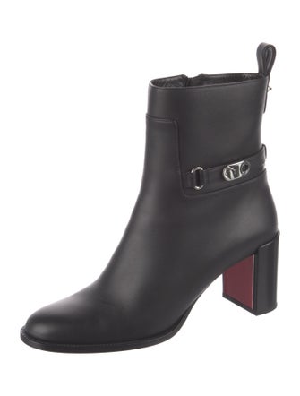 Christian Louboutin Leather Studded Accents Boots