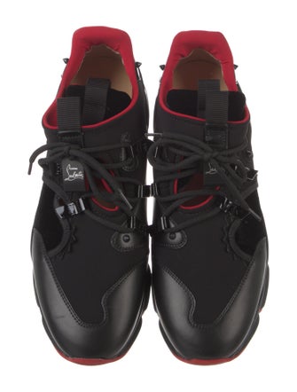 Christian Louboutin Leather Studded Accents Athletic Sneakers