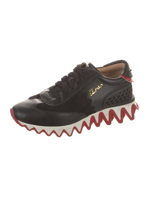 Christian Louboutin Spike Accents Leather Sneakers