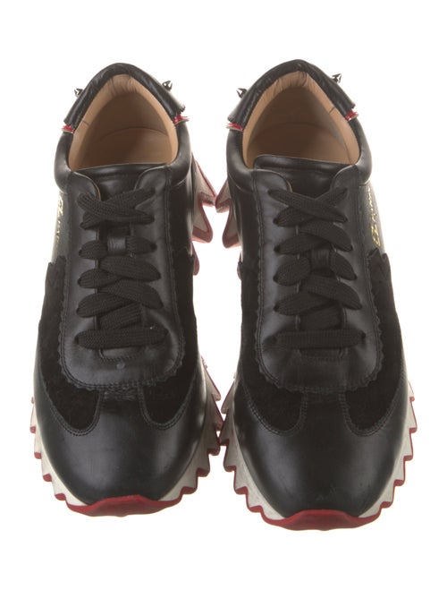 Christian Louboutin Spike Accents Leather Sneakers