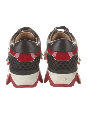 Christian Louboutin Spike Accents Leather Sneakers