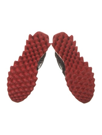 Christian Louboutin Spike Accents Leather Sneakers