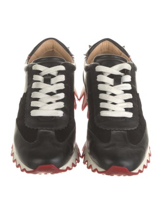 Christian Louboutin Spike Accents Leather Sneakers