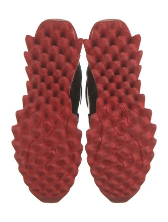 Christian Louboutin Spike Accents Leather Sneakers