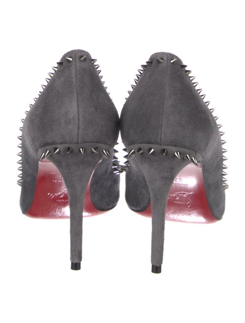 Christian Louboutin Spike Accents Suede Pumps