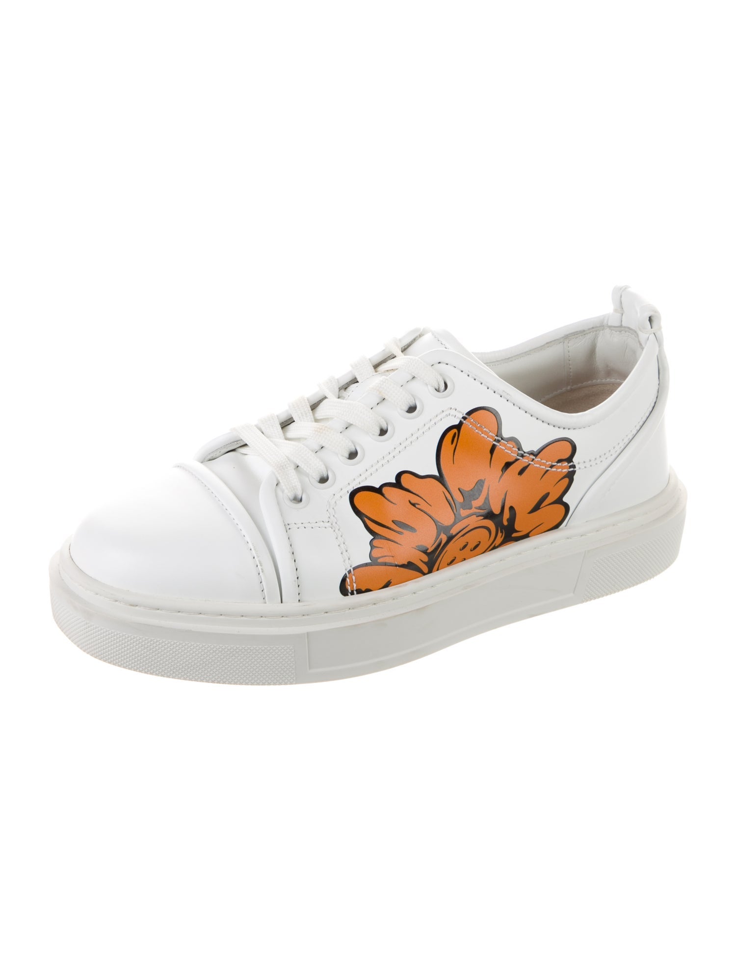 Christian Louboutin Spike Accents Leather Sneakers