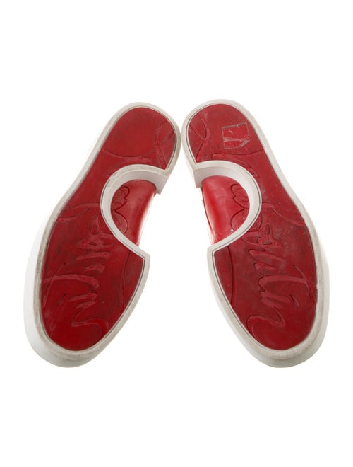 Christian Louboutin Spike Accents Leather Sneakers