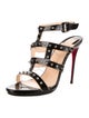 Christian Louboutin Spike Accents Leather T-Strap Sandals
