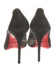 Christian Louboutin Suede Mesh Accents Pumps
