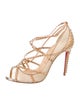 Christian Louboutin Spike Accents Leather T-Strap Pumps