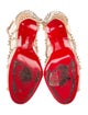 Christian Louboutin Spike Accents Leather T-Strap Pumps
