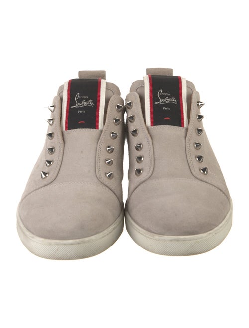 Christian Louboutin Spike Accents Suede Sneakers