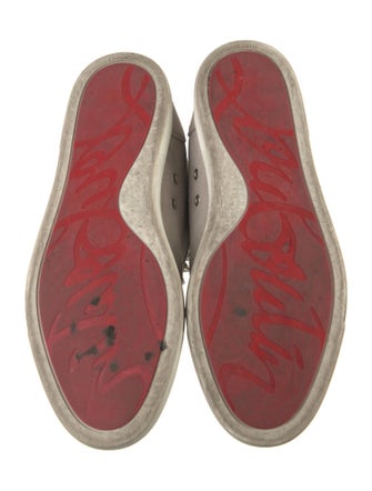 Christian Louboutin Spike Accents Suede Sneakers