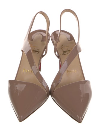 Christian Louboutin Patent Leather Slingback Pumps