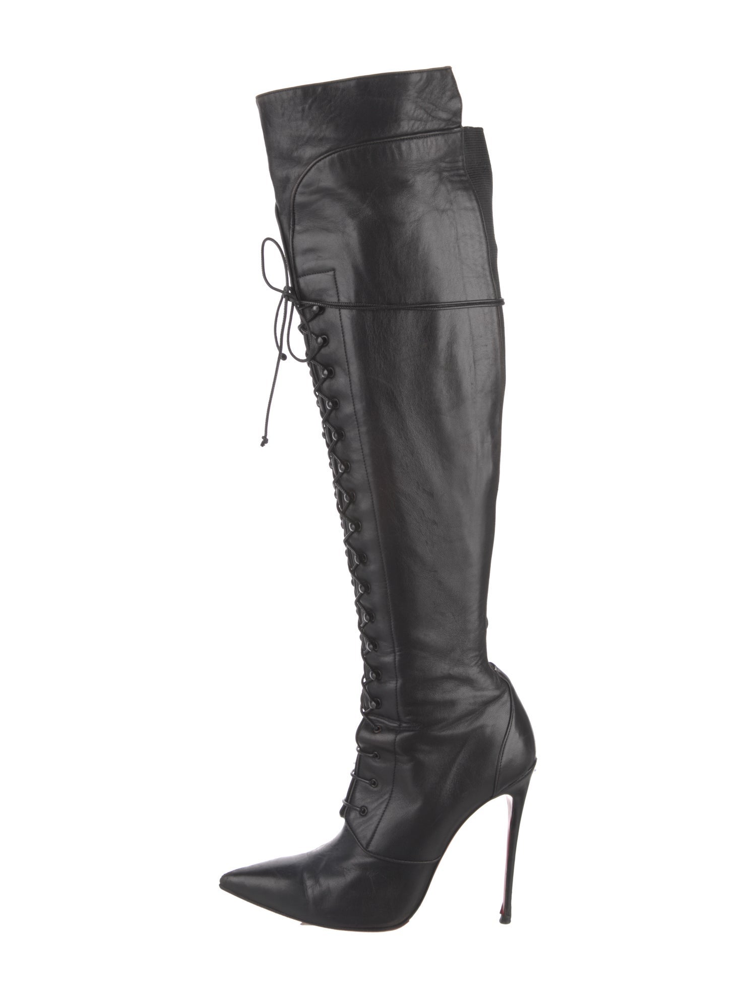 Christian Louboutin Leather Lace-Up Boots