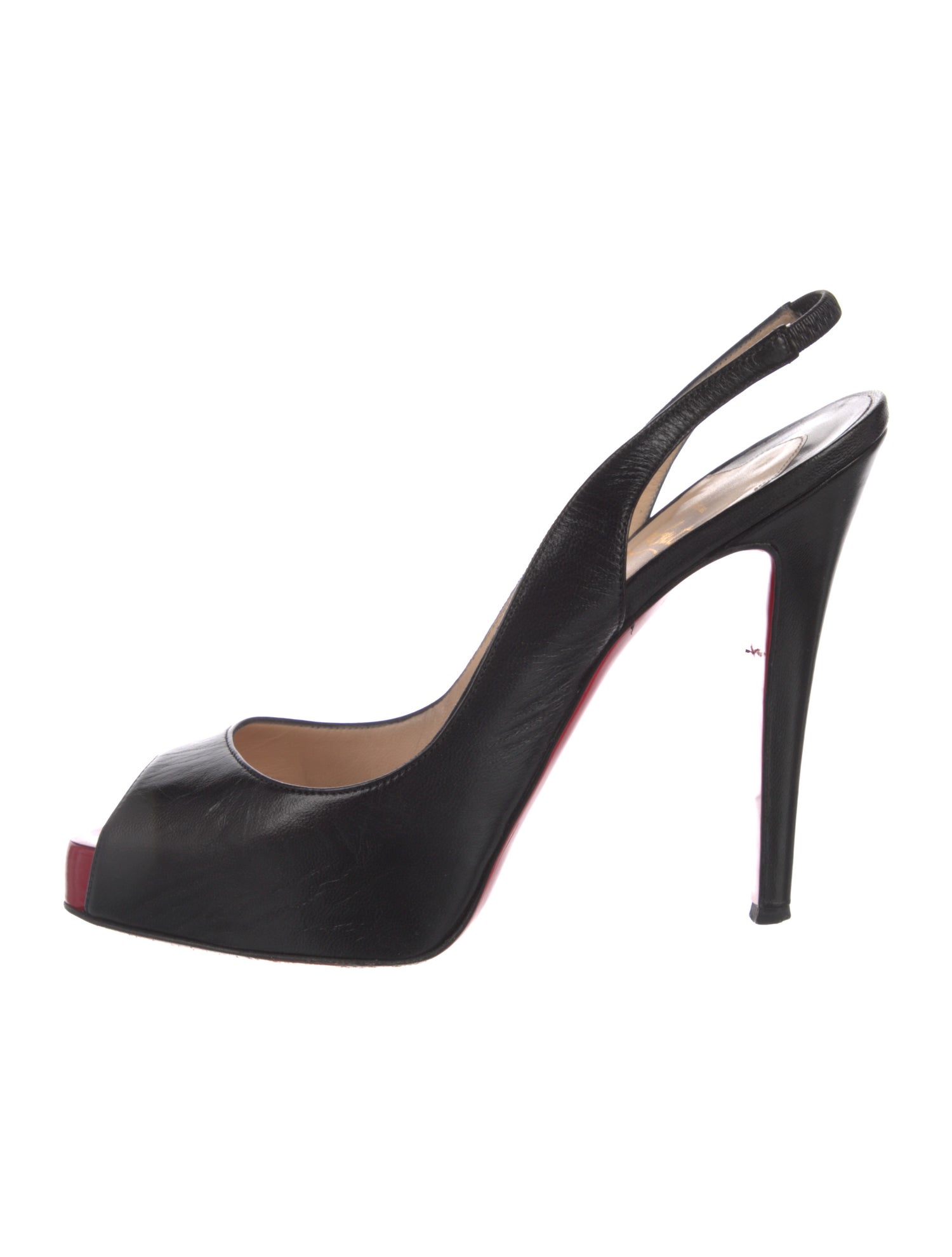 Christian Louboutin Leather Slingback Sandals