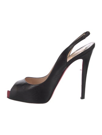 Christian Louboutin Leather Slingback Sandals