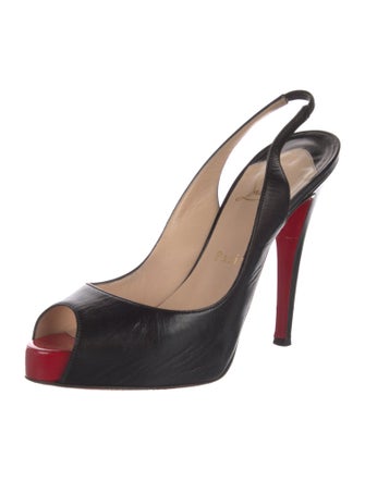 Christian Louboutin Leather Slingback Sandals