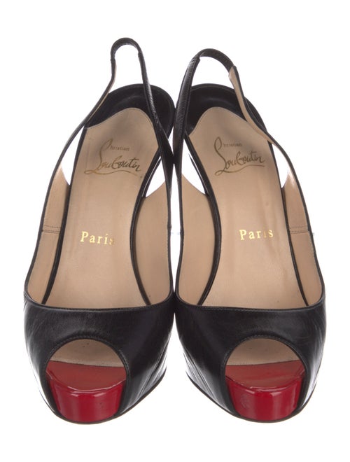 Christian Louboutin Leather Slingback Sandals