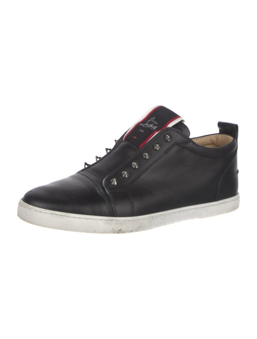 Christian Louboutin Spike Accents Leather Sneakers