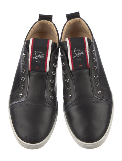 Christian Louboutin Spike Accents Leather Sneakers