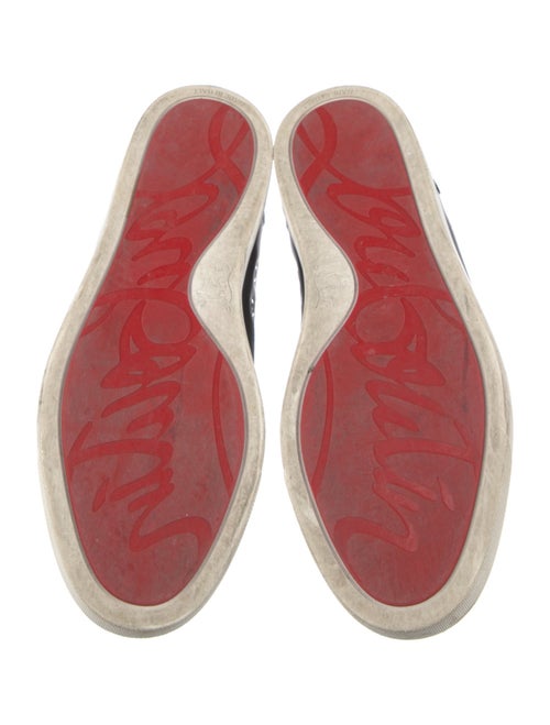 Christian Louboutin Spike Accents Leather Sneakers