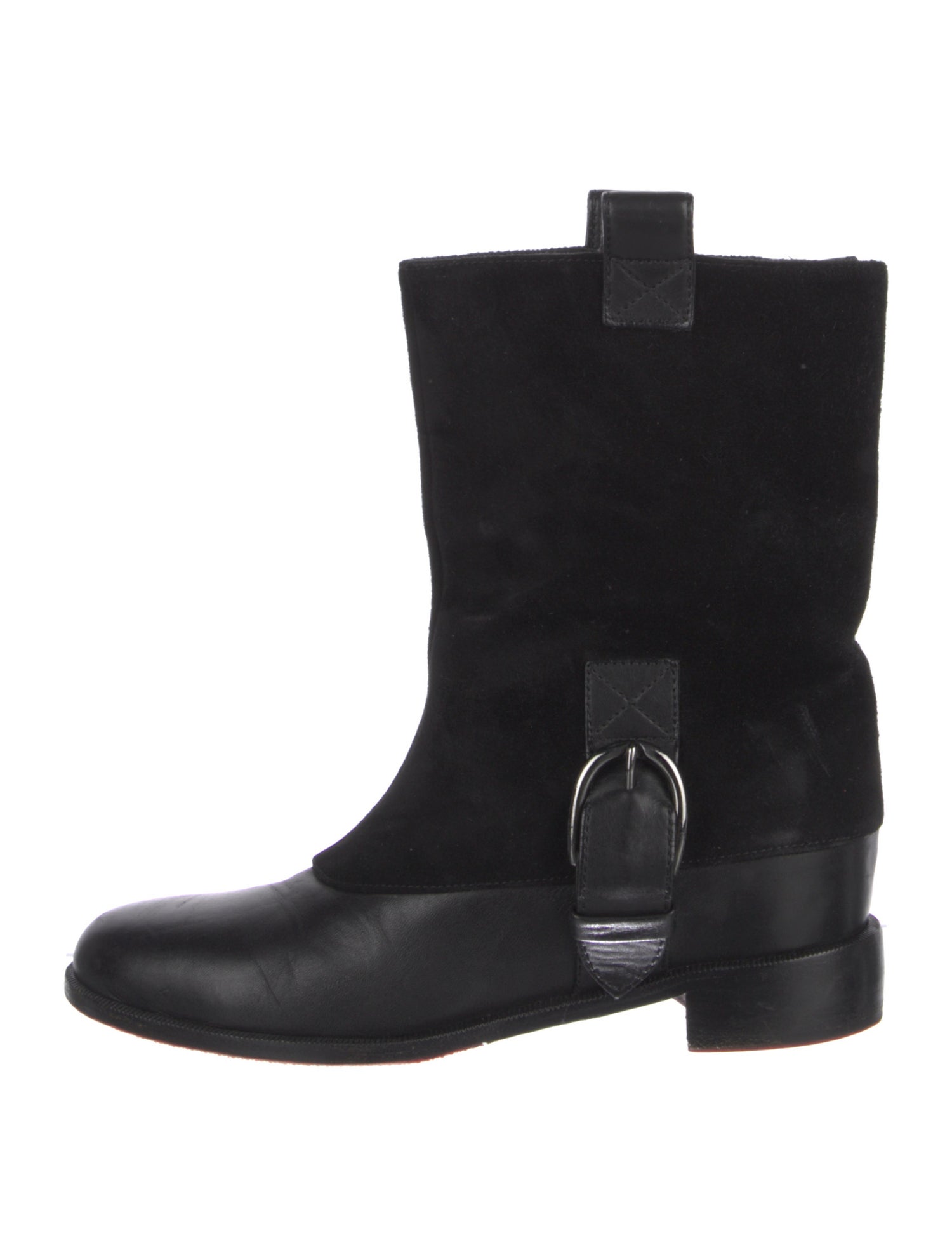 Christian Louboutin Leather Moto Boots