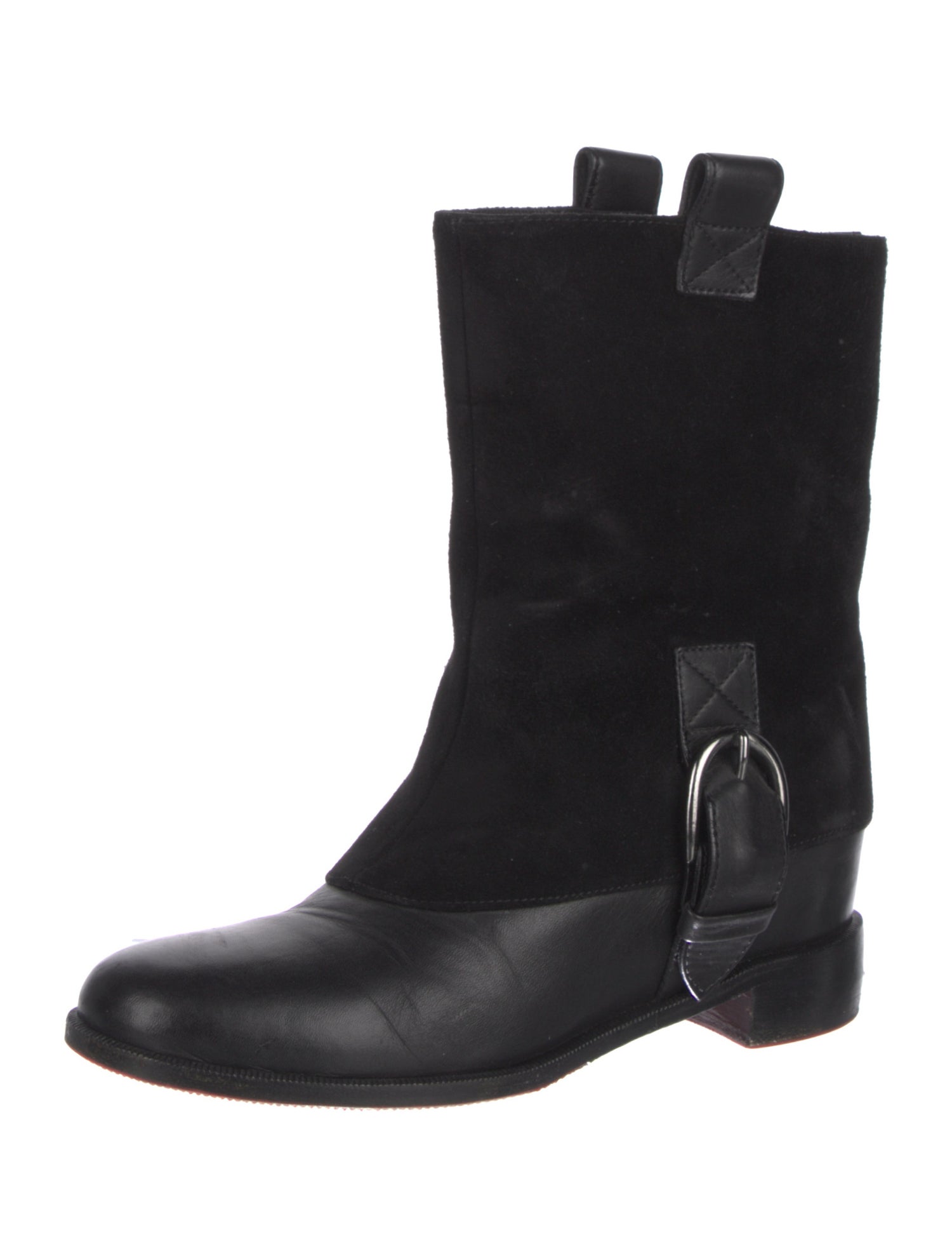 Christian Louboutin Leather Moto Boots