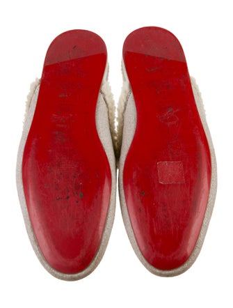 Christian Louboutin Leather Chain-Link Accents Mules