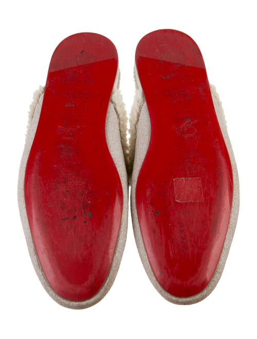 Christian Louboutin Leather Chain-Link Accents Mules