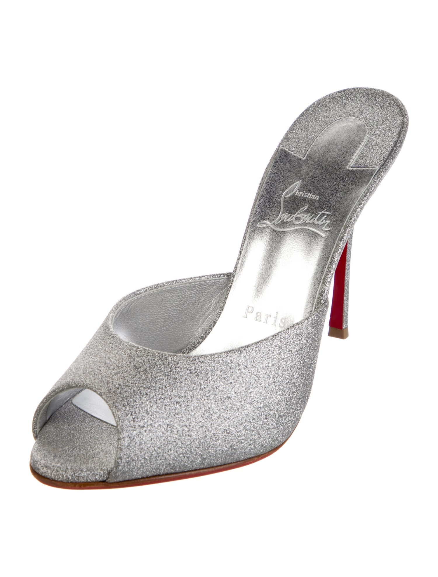 Christian Louboutin Glitter Glitter Accents Mules