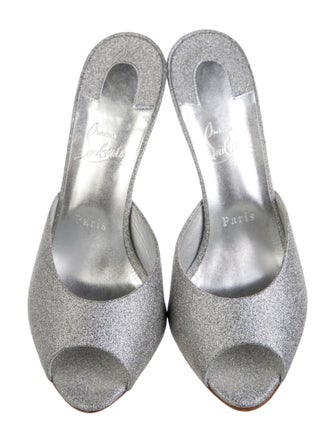 Christian Louboutin Glitter Glitter Accents Mules