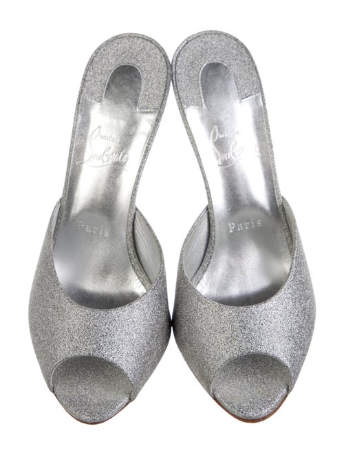 Christian Louboutin Glitter Glitter Accents Mules
