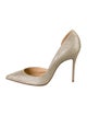 Christian Louboutin Glitter Glitter Accents D'Orsay Pumps