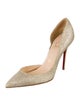 Christian Louboutin Glitter Glitter Accents D'Orsay Pumps